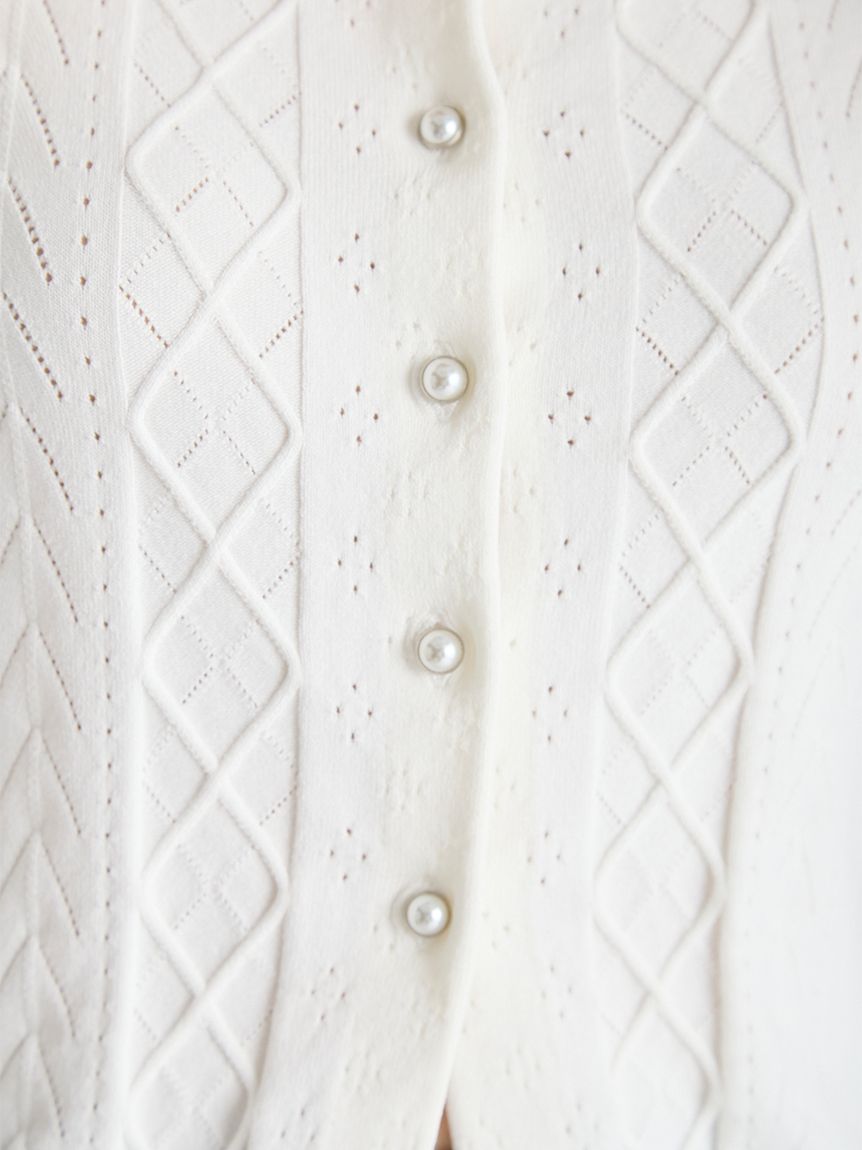 新品タグ付き 25SS セルフォード×ハナエモリ コラボ ニットカーディガン HANAE MORI×CELFORDコラボ】ポインテルニットカーディガン