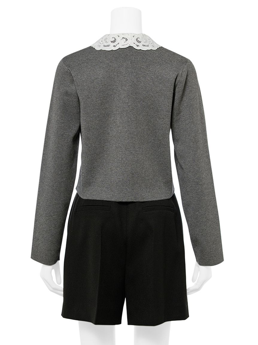 WEB限定】デタッチャブルレースカラーカーディガン(カーディガン