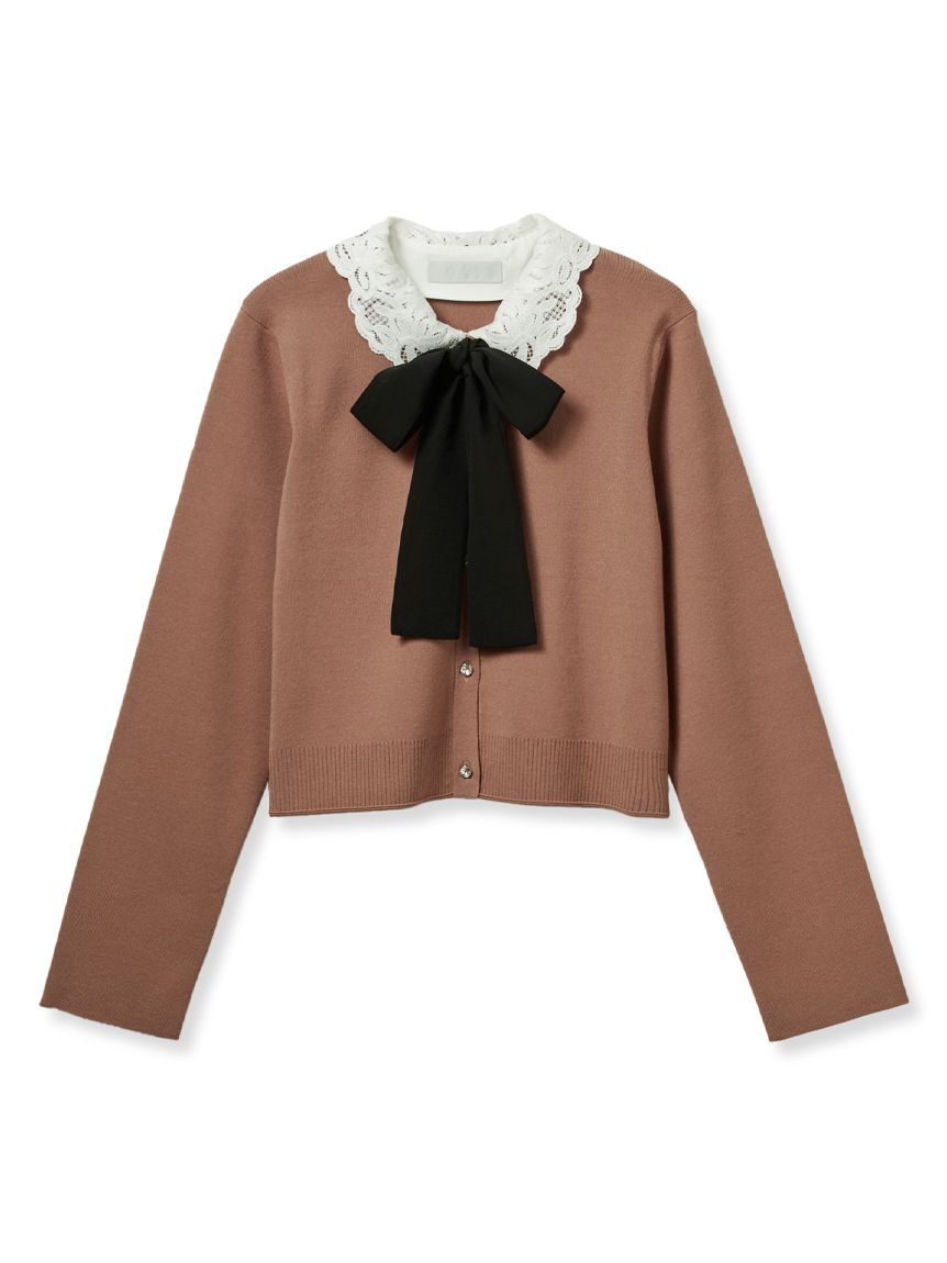 CELFORD 【WEB限定】デタッチャブルレースカラーカーディガン WEB限定】デタッチャブルレースカラーカーディガン(カーディガン