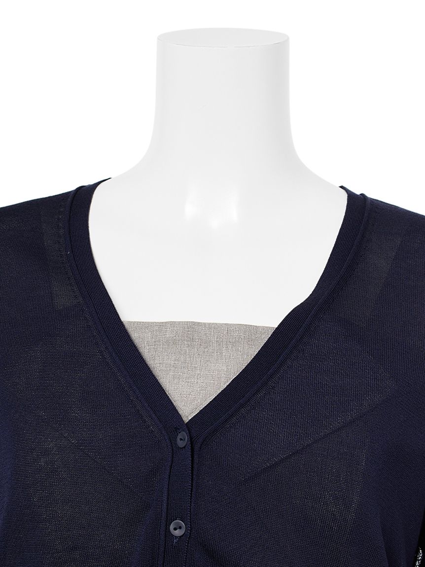 ロングスリーブシアーカーディガン(カーディガン)｜TOPS