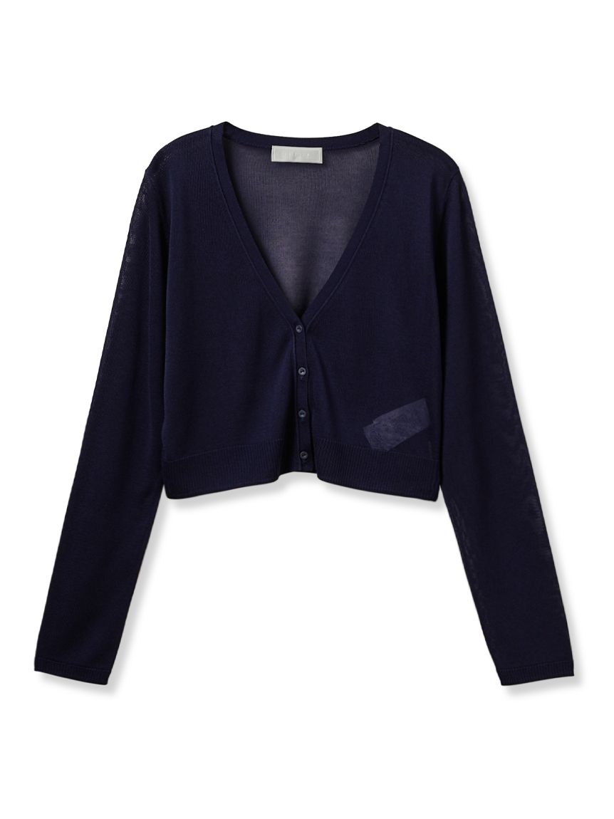 24SS セルフォード シアーニットカーディガン ブラック F 美品】24SS セルフォード シアーニットカーディガン ブラック F