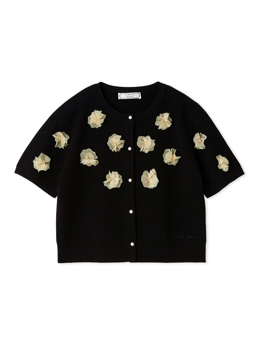 CELFORD×P.J. REDOUTEコラボ　モチーフカーディガン今期完売商品 CELFORD×P.J. REDOUTEコラボ】 モチーフカーディガン