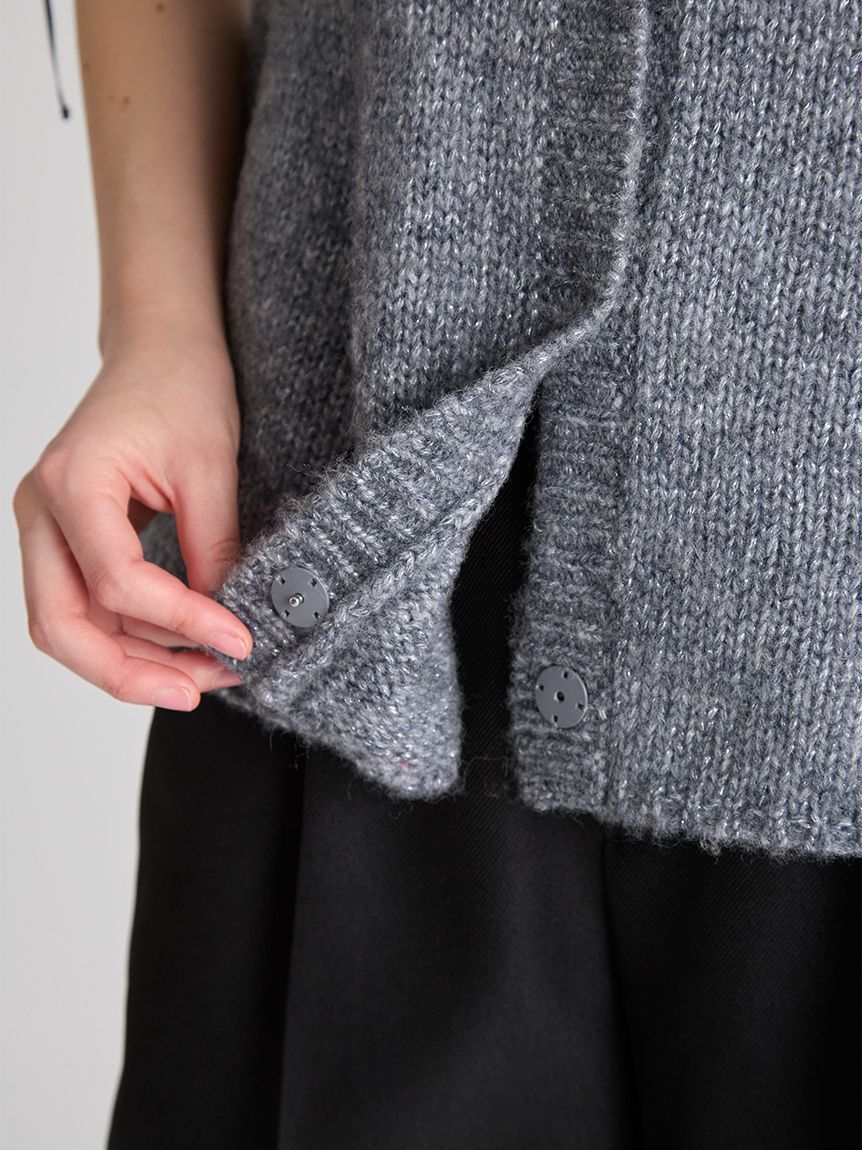 セルフォード リボンディテールペプラムカーディガン※お値下げ不可 セルフォード CELFORD リボンディテールペプラムカーディガン