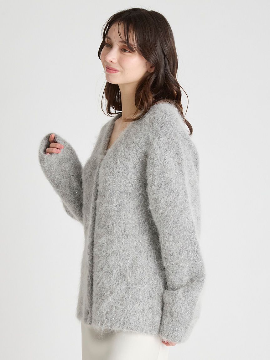 スパークルミディ丈カーディガン(ニットプルオーバー)｜TOPS（トップス