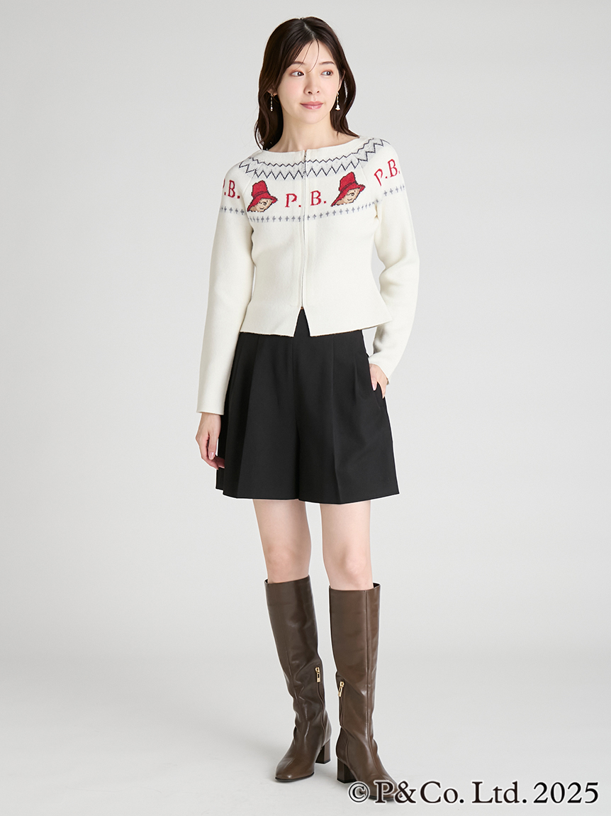 パディントン(TM)×CELFORD】ダブルジャガードジップカーディガン