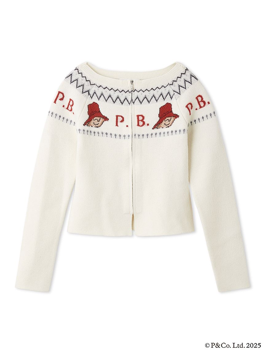 パディントン(TM)×CELFORD】ダブルジャガードジップカーディガン