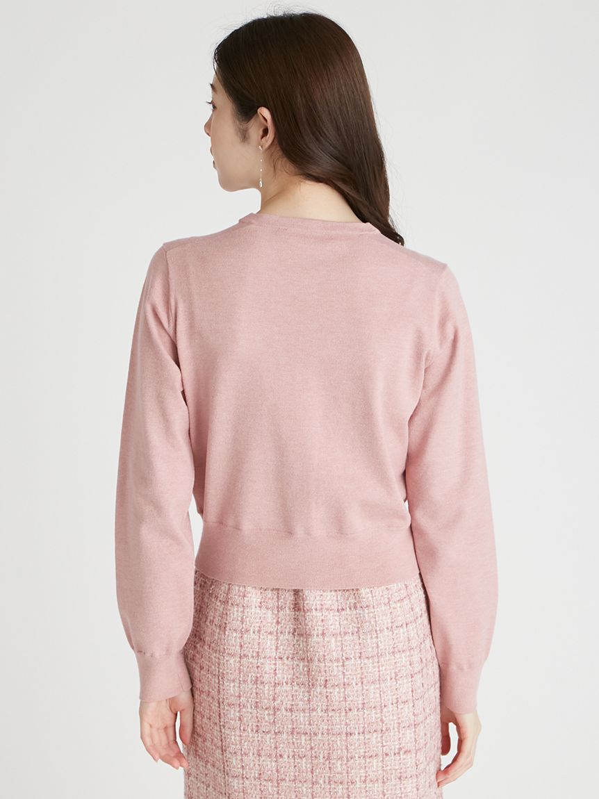 【新品タグ付】CELFORD ツイードドッキングニットカーディガン 36 ツィードドッキングニットカーディガン(カーディガン)｜TOPS