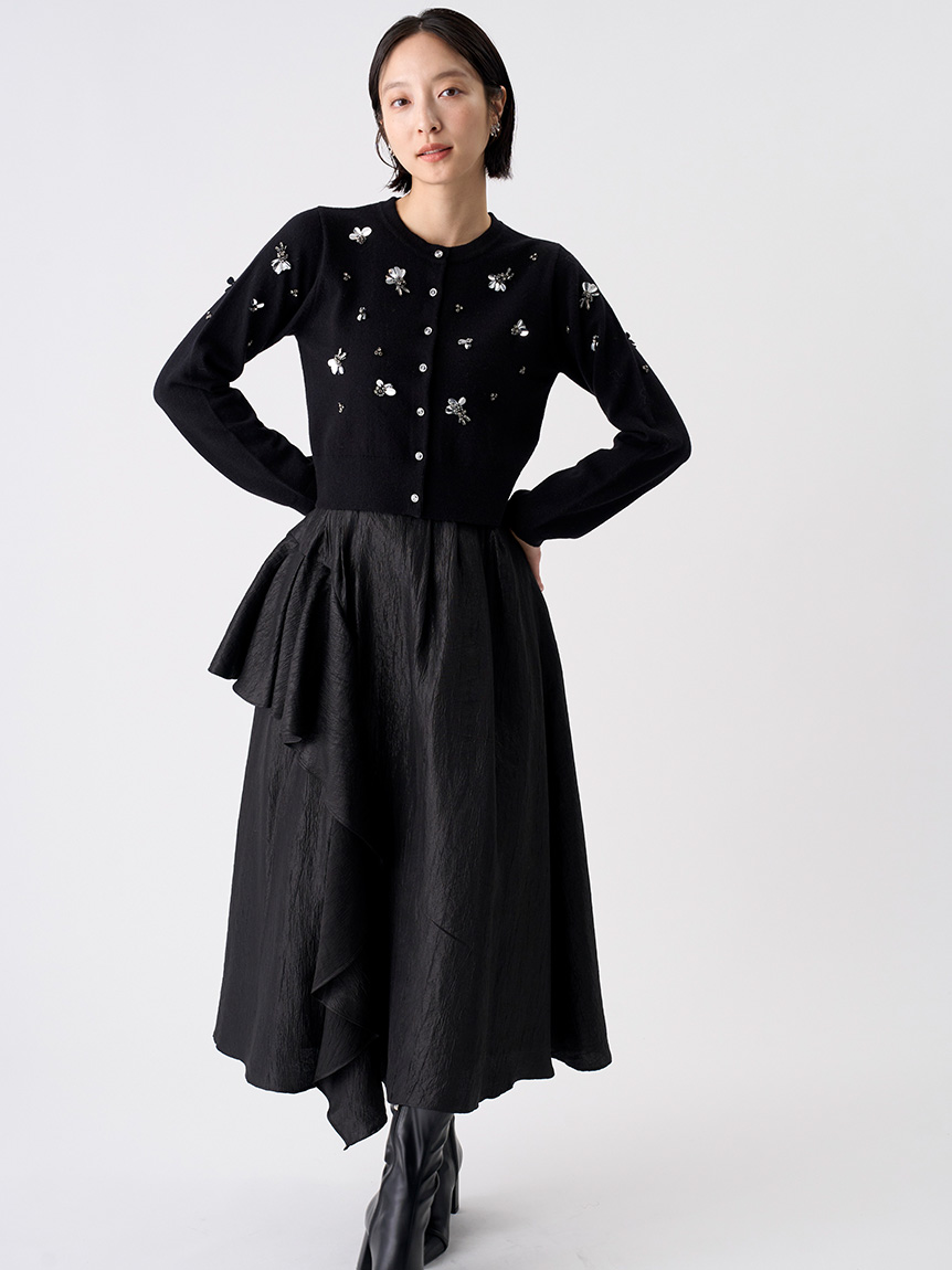 ペタルビジューカーディガン(ニットプルオーバー)｜TOPS（トップス