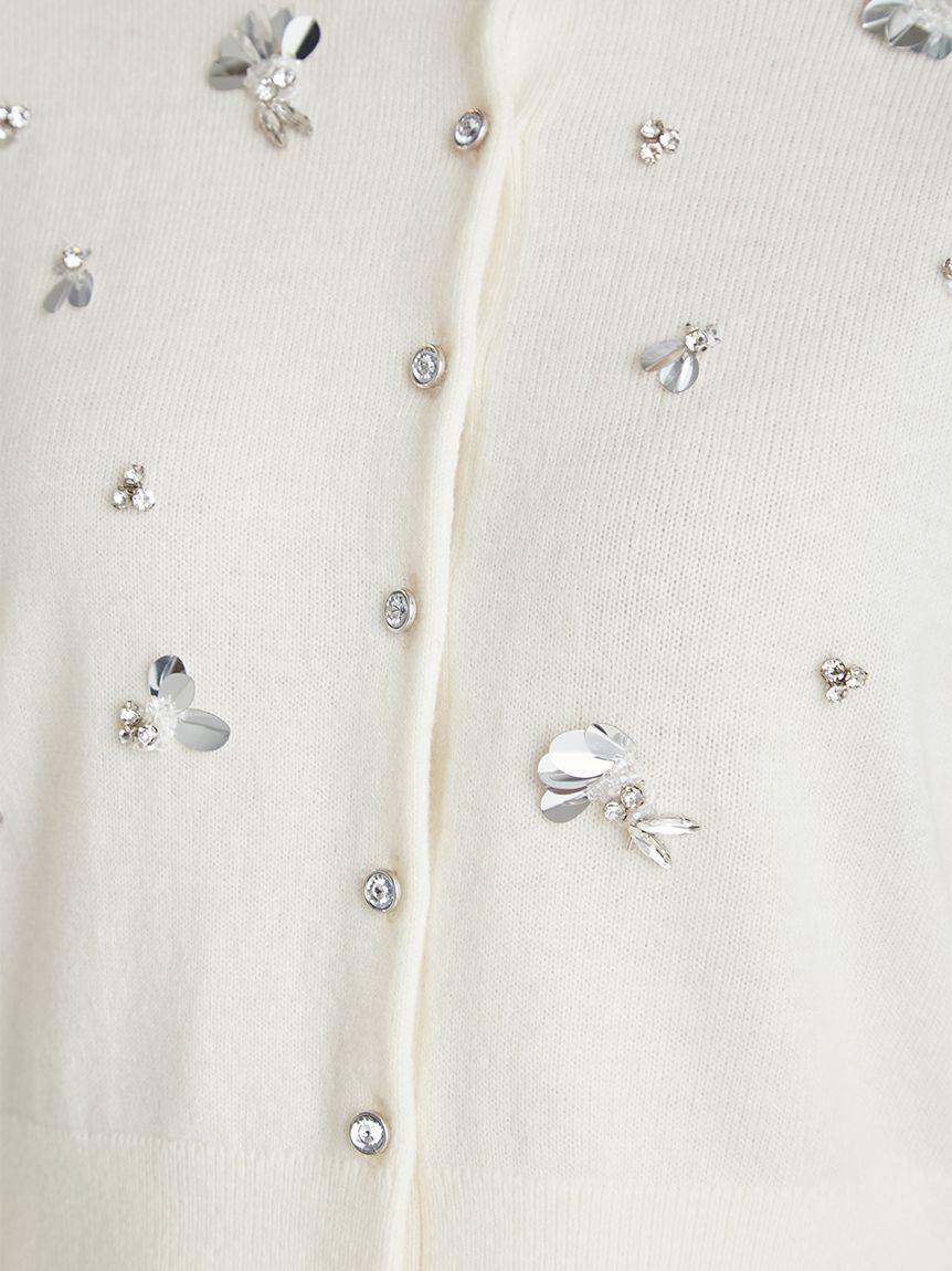 ペタルビジューカーディガン(ニットプルオーバー)｜TOPS（トップス