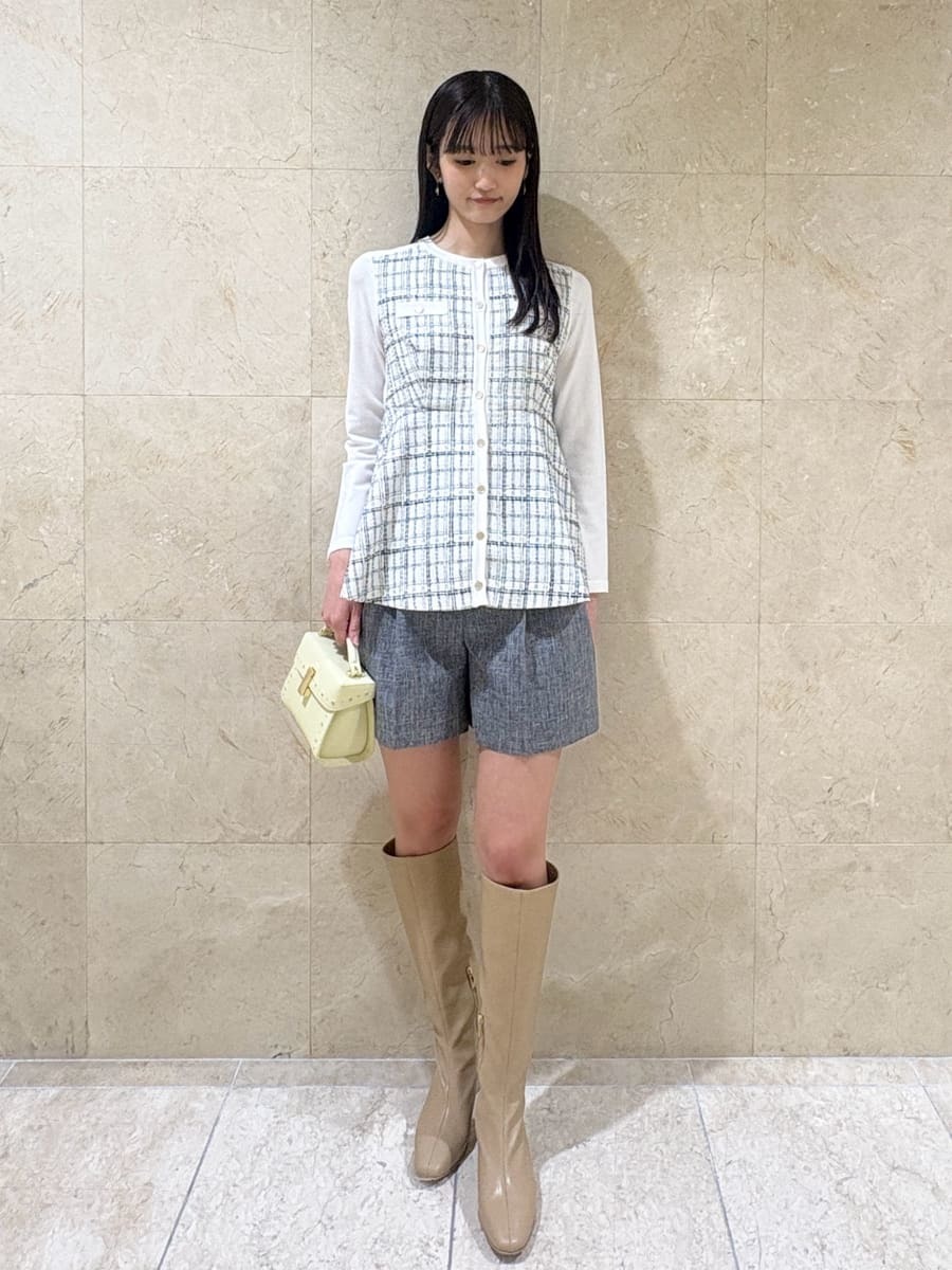 ツイードペプラムカーディガン(カーディガン)｜TOPS（トップス