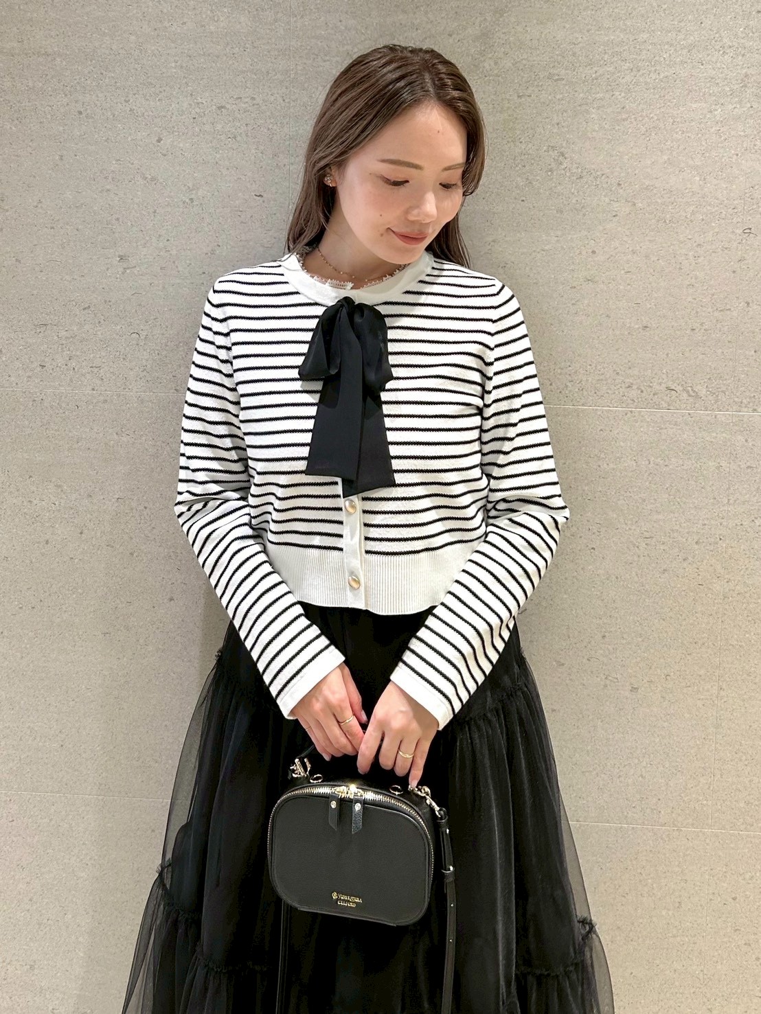 セルフオード デタッチャブルリボン＆カラーカーディガン(ニットプルオーバー)｜TOPS