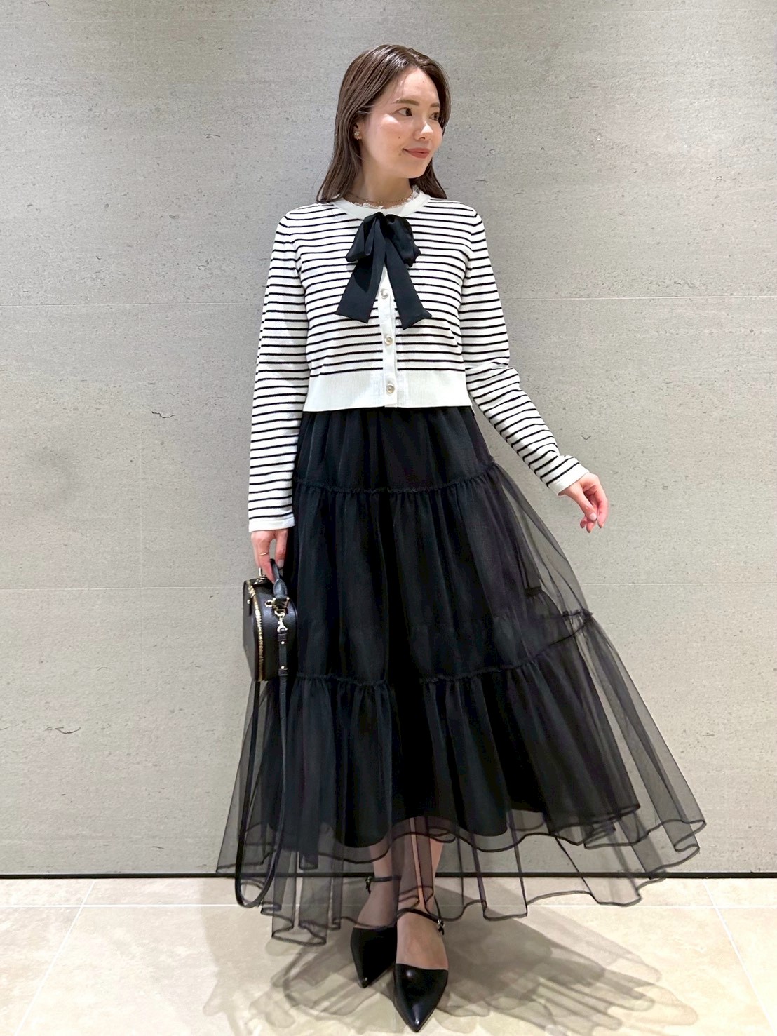 デタッチャブルリボン＆カラーカーディガン(ニットプルオーバー)｜TOPS