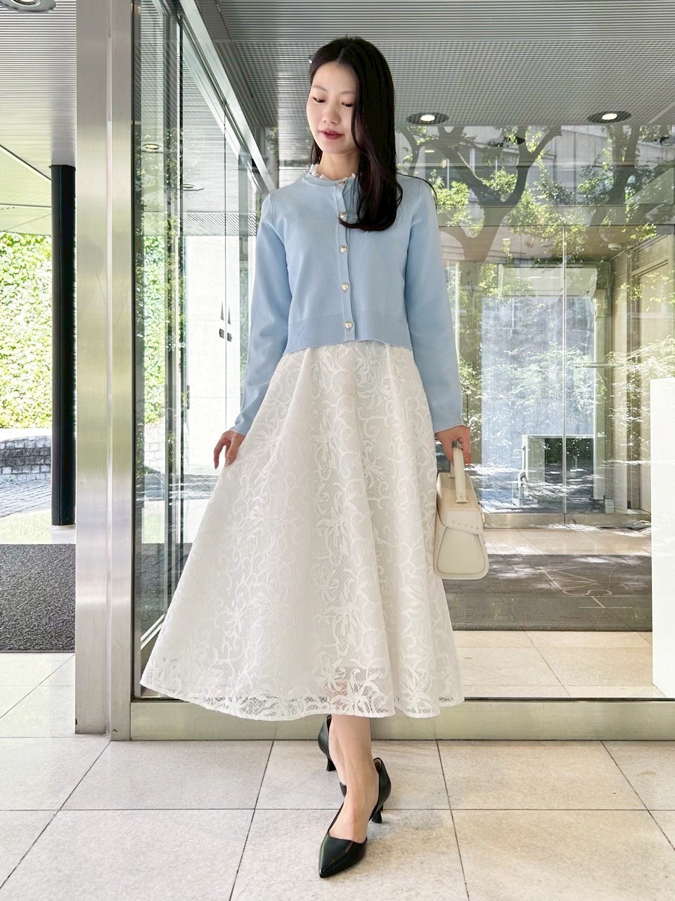 デタッチャブルリボン＆カラーカーディガン(ニットプルオーバー)｜TOPS