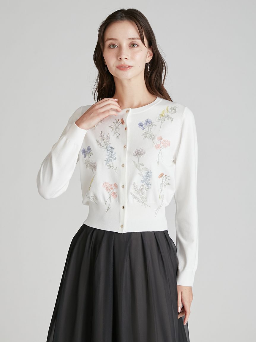 フラワー刺繍カーディガン(カーディガン)｜TOPS（トップス）｜CELFORD