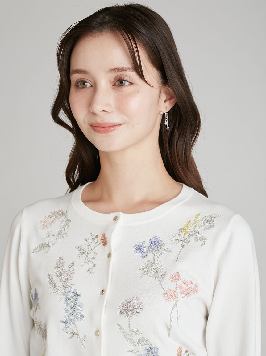 フラワー刺繍カーディガン(カーディガン)｜TOPS（トップス）｜CELFORD