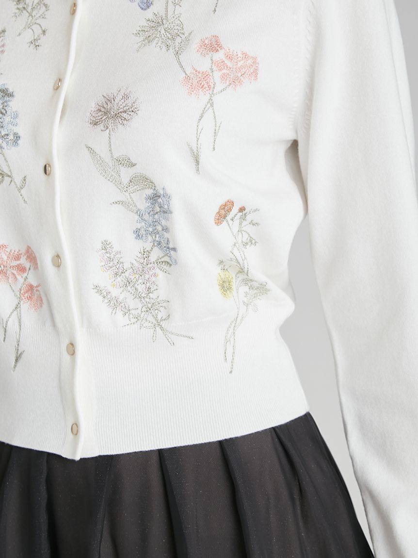 フラワー刺繍カーディガン(カーディガン)｜TOPS（トップス）｜CELFORD