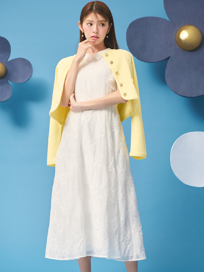 UVカット】トリム刺繍カーディガン(カーディガン)｜TOPS（トップス