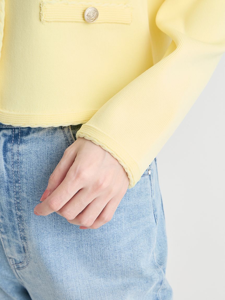 UVカット】トリム刺繍カーディガン(カーディガン)｜TOPS（トップス