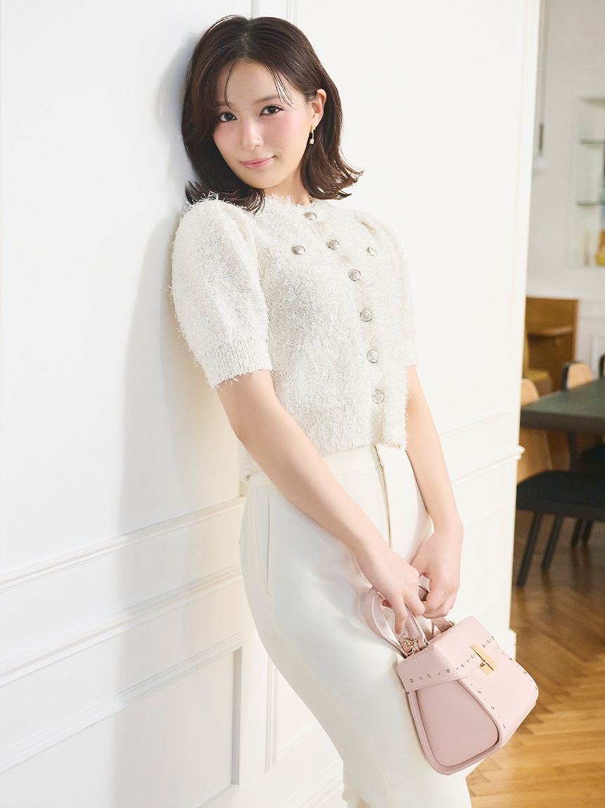 UVカット】ツイードニットカーディガン(ニットプルオーバー)｜TOPS