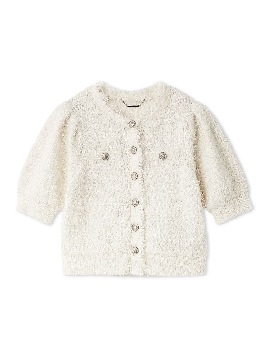 UVカット】ツイードニットカーディガン(ニットプルオーバー)｜TOPS