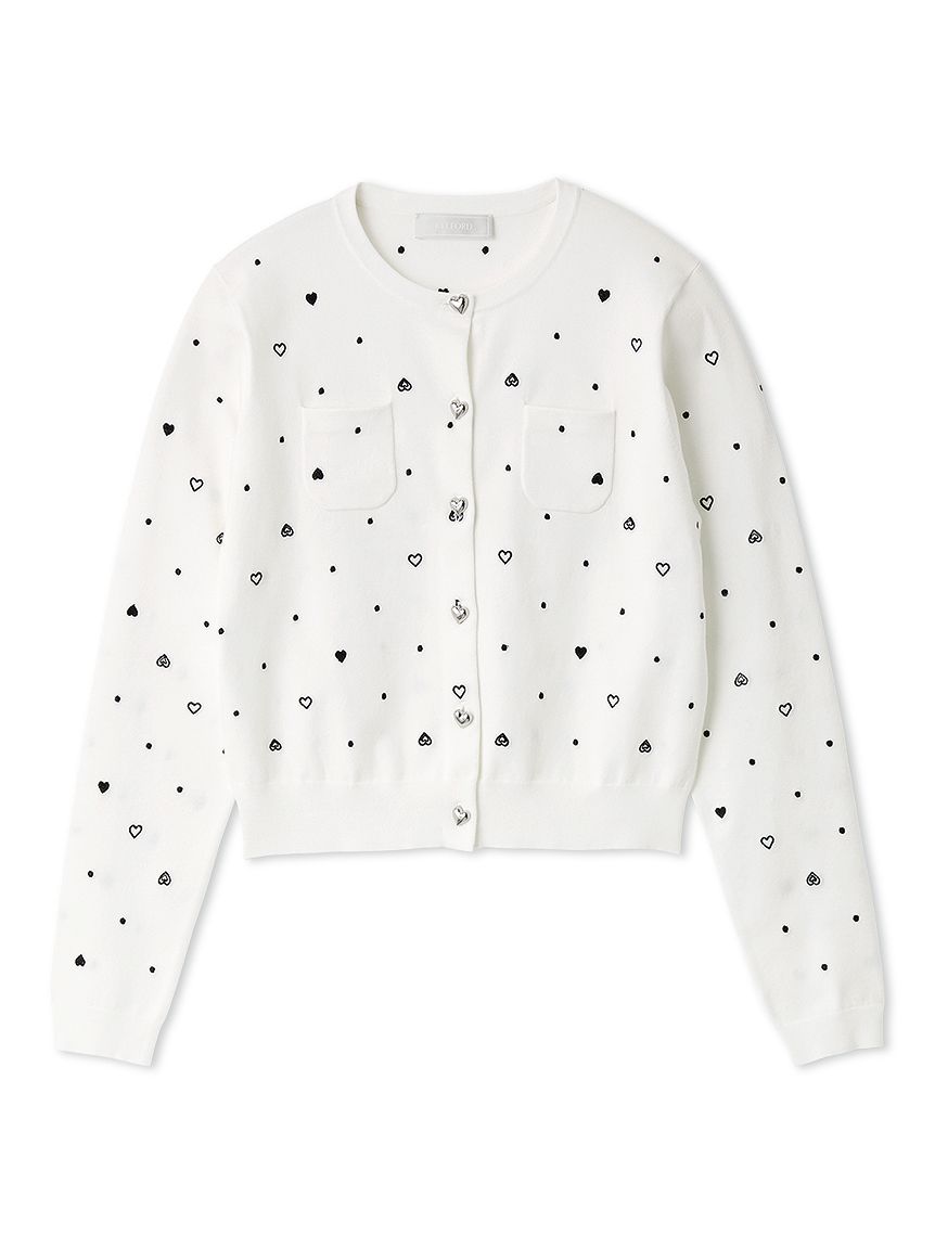 UVカット】ハート刺繍ポケットカーディガン(ニットプルオーバー)｜TOPS