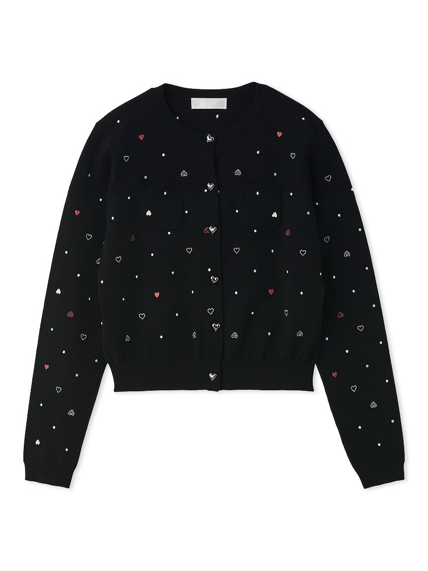 UVカット】ハート刺繍ポケットカーディガン(ニットプルオーバー)｜TOPS