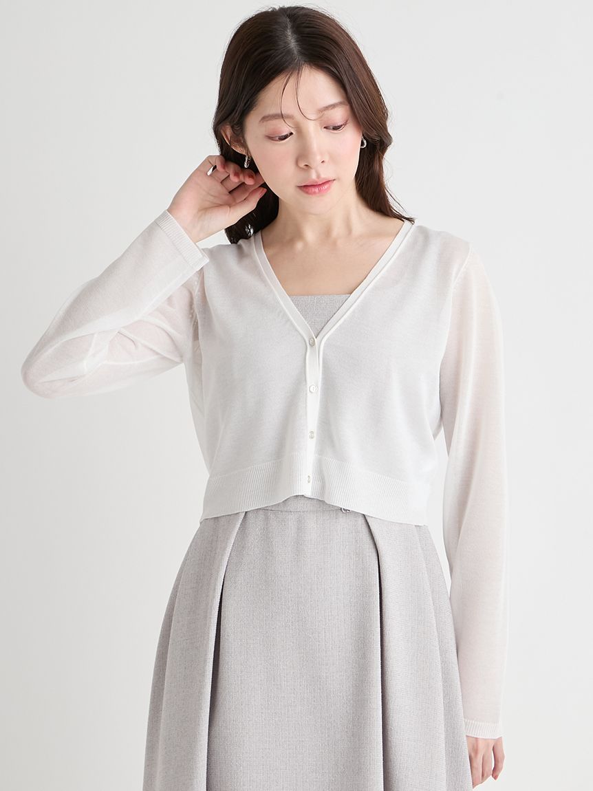 洗える】シアーカーディガン(カーディガン)｜TOPS（トップス