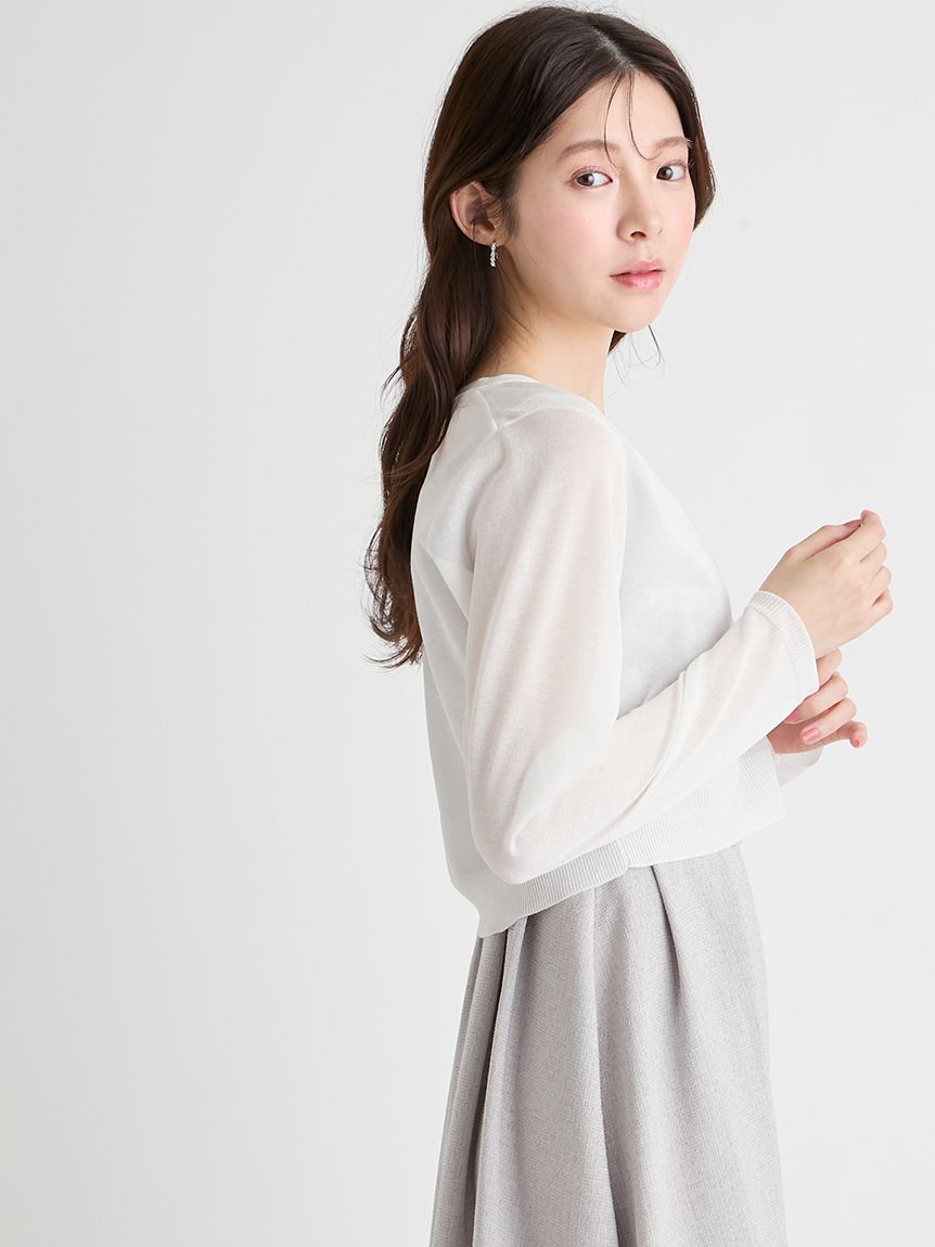 洗える】シアーカーディガン(カーディガン)｜TOPS（トップス