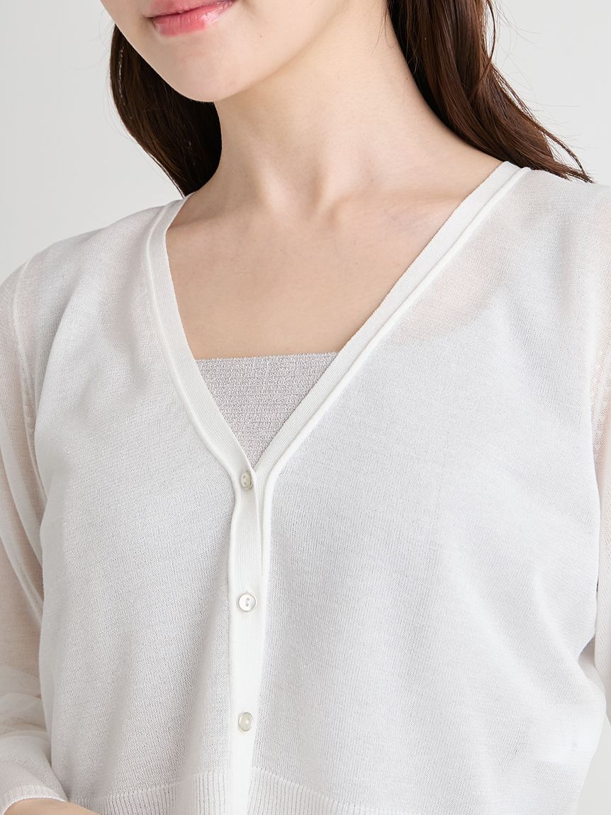 洗える】シアーカーディガン(カーディガン)｜TOPS（トップス