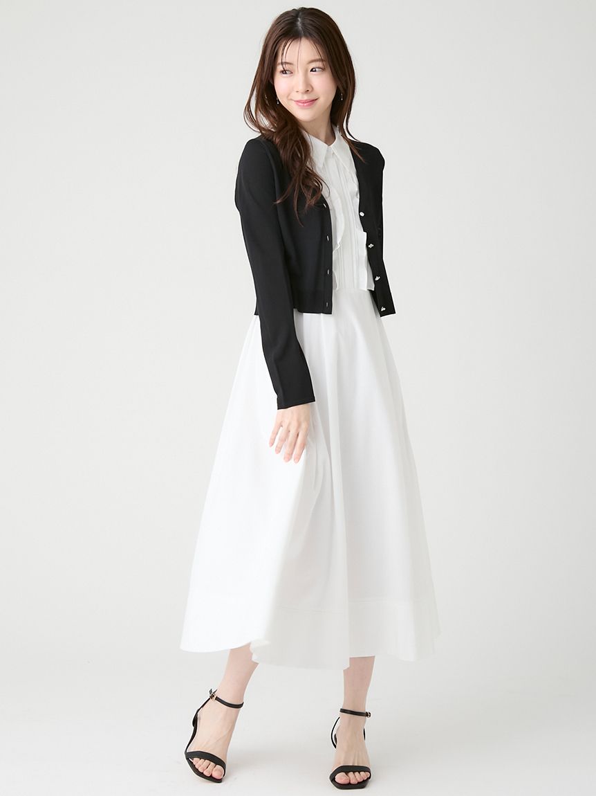 ビジュー釦Vネックカーディガン(カーディガン)｜TOPS（トップス