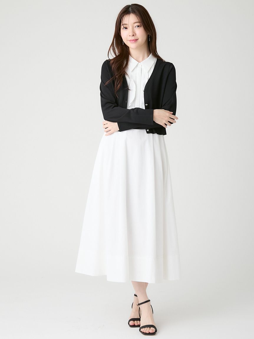 ビジュー釦Vネックカーディガン(カーディガン)｜TOPS（トップス