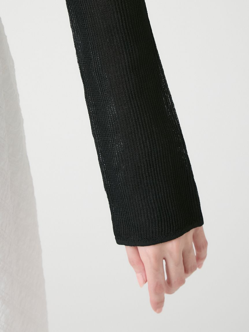 洗える】シアーリブカーディガン(カーディガン)｜TOPS（トップス
