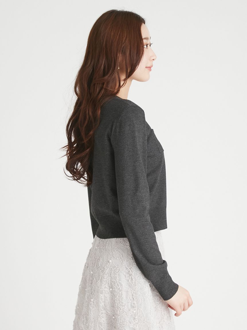 洗える】シルク混ポケットカーディガン(ニットプルオーバー)｜TOPS