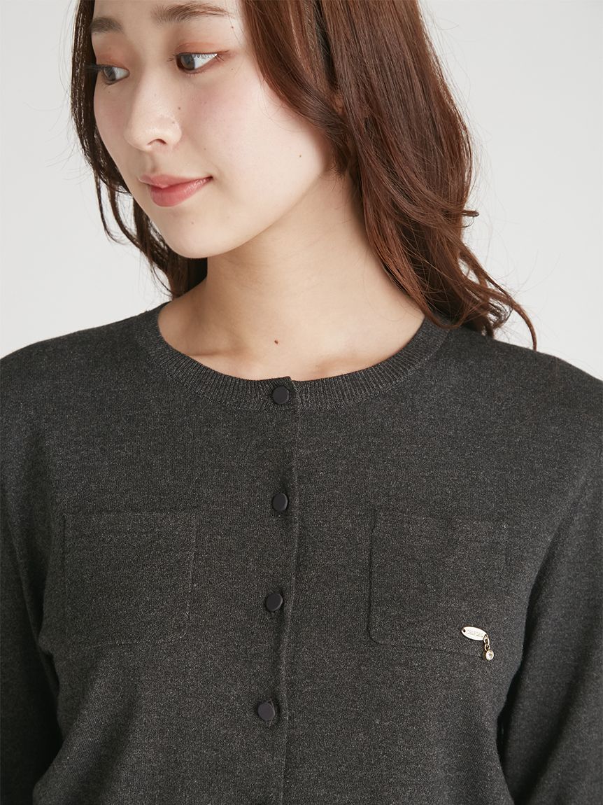 シルク混ポケットカーディガン(ニットプルオーバー)｜TOPS（トップス