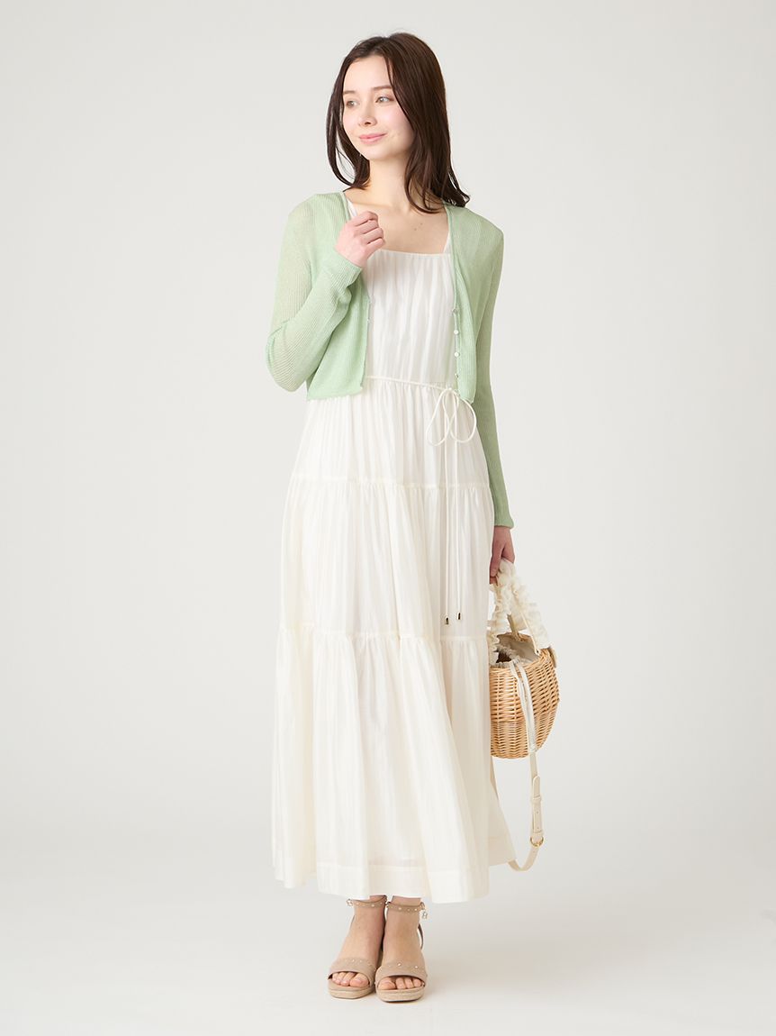 洗える】ラメシアーリブカーディガン(カーディガン)｜TOPS（トップス