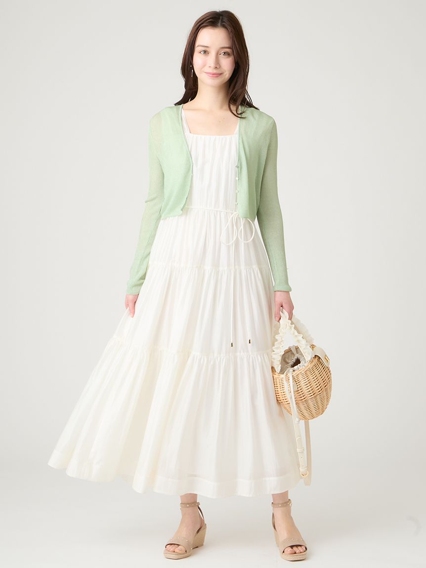 洗える】ラメシアーリブカーディガン(カーディガン)｜TOPS（トップス
