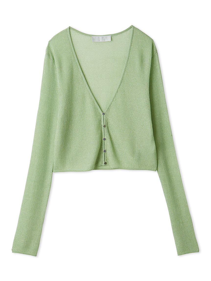 洗える】ラメシアーリブカーディガン(カーディガン)｜TOPS（トップス