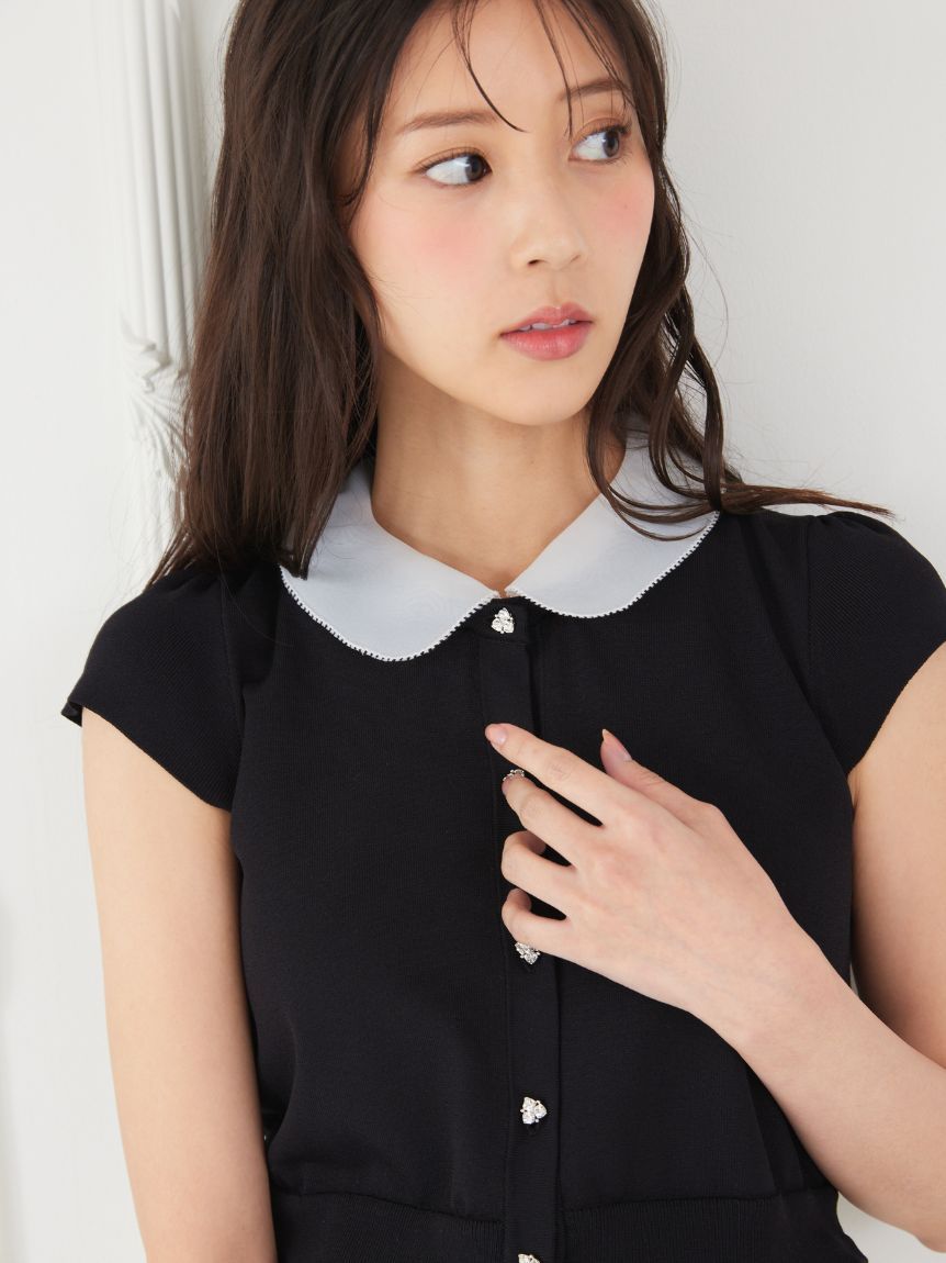 WEB限定カラー】デタッチャブルペプラムカーディガン(ニットプル