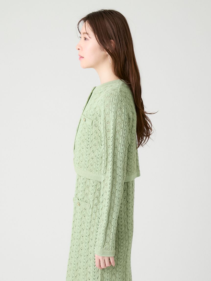 トリム透かし柄カーディガン(カットソー)｜TOPS（トップス）｜CELFORD