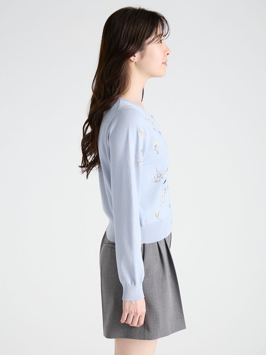 フローラルエンブロイダリーカーディガン(ニットプルオーバー)｜TOPS