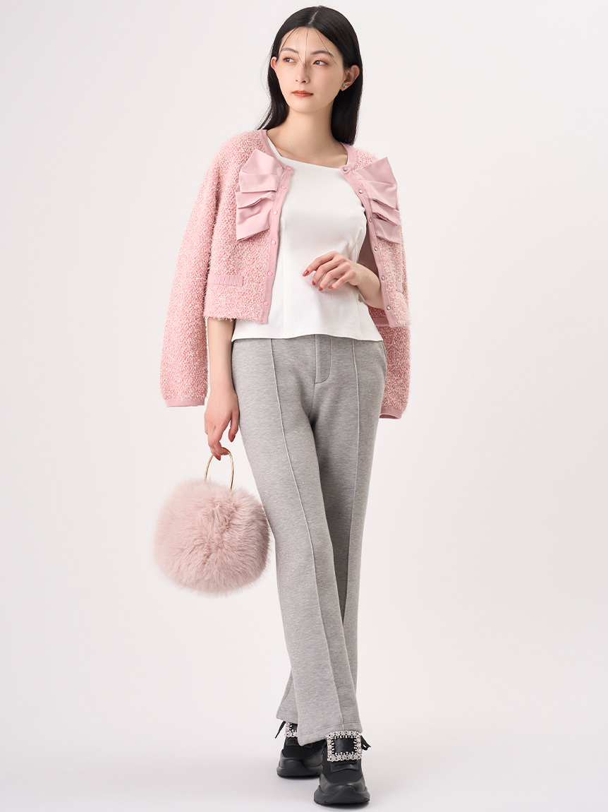 ダブルリボンニットジャケット(ジャケット・ブルゾン)｜OUTER