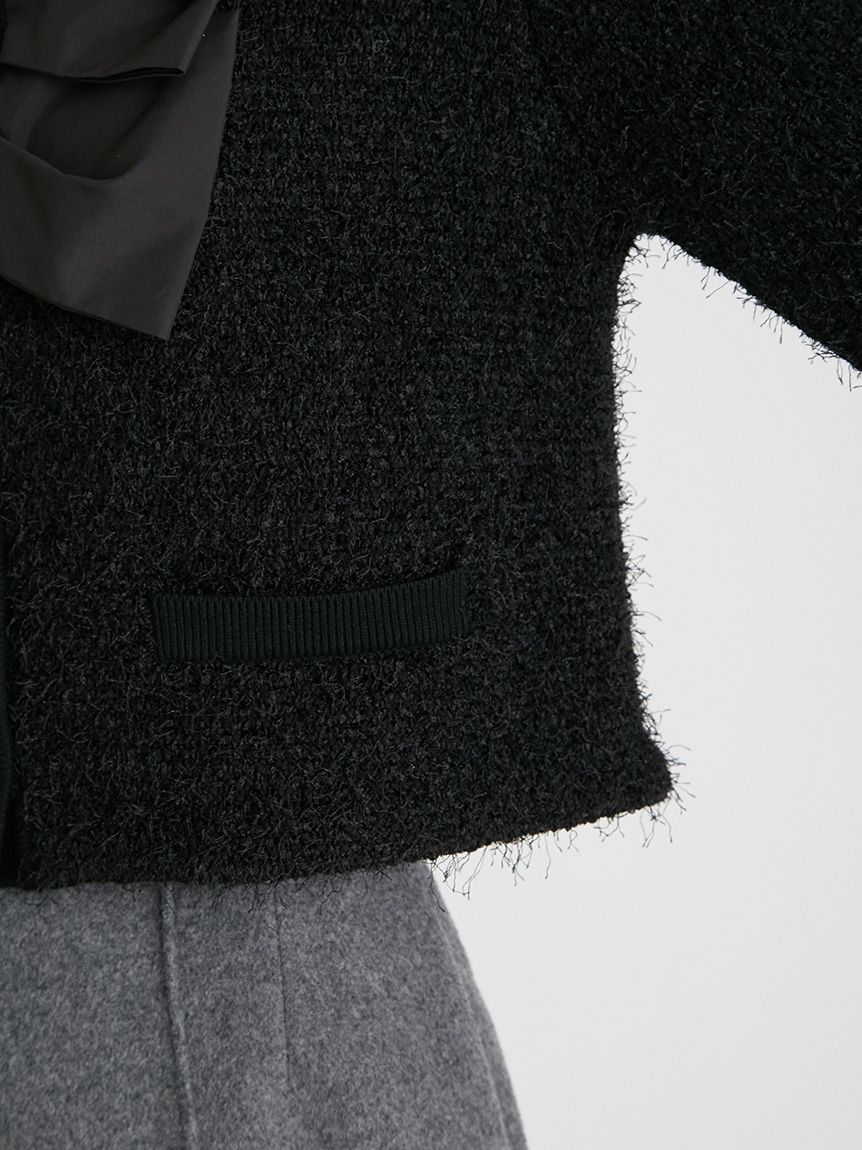 ダブルリボンニットジャケット(ジャケット・ブルゾン)｜OUTER