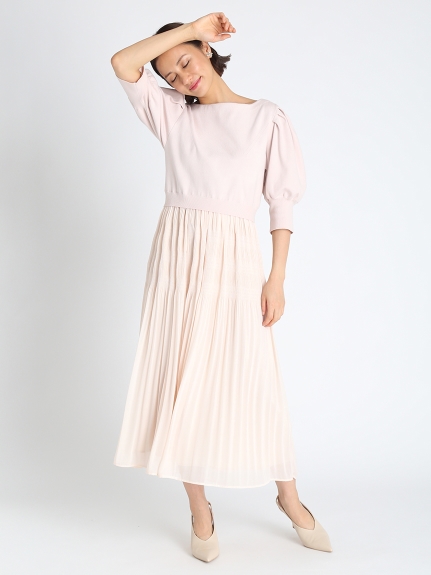 ニットドッキングプリーツワンピース ニットワンピース Dress ドレス Celford セルフォード の通販サイト 公式