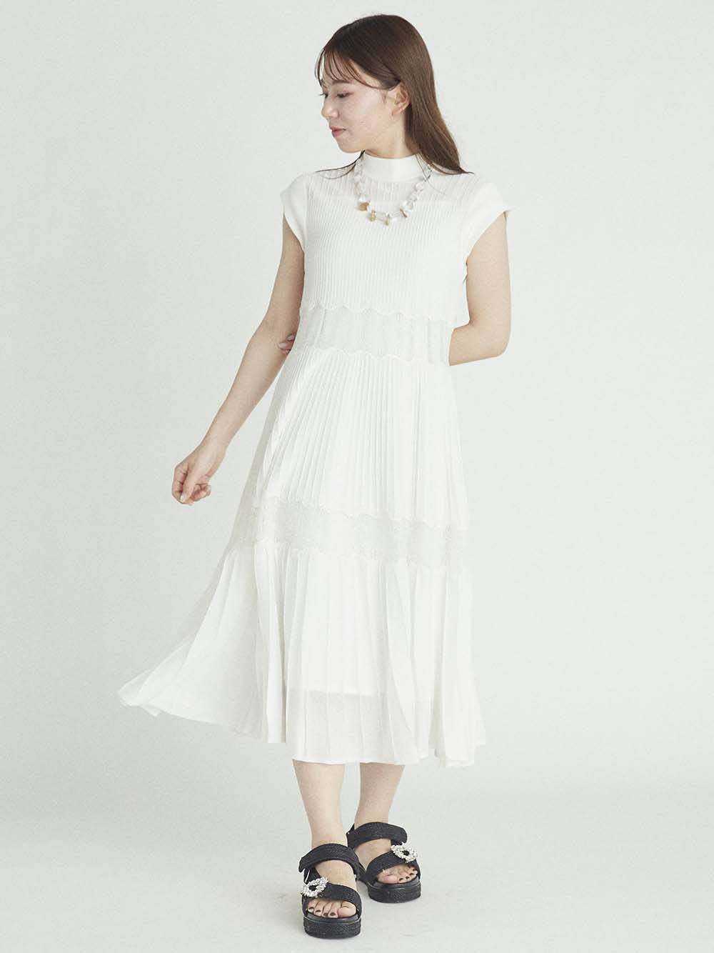 レース切替ニットワンピース ニットワンピース Dress ドレス Celford セルフォード の通販サイト 公式