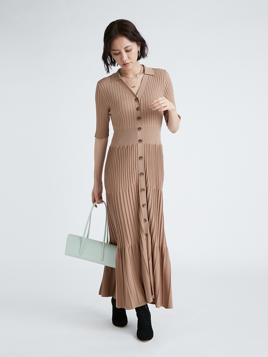 衿付リブニットマーメイドワンピース ニットワンピース Dress ドレス Celford セルフォード の通販サイト 公式