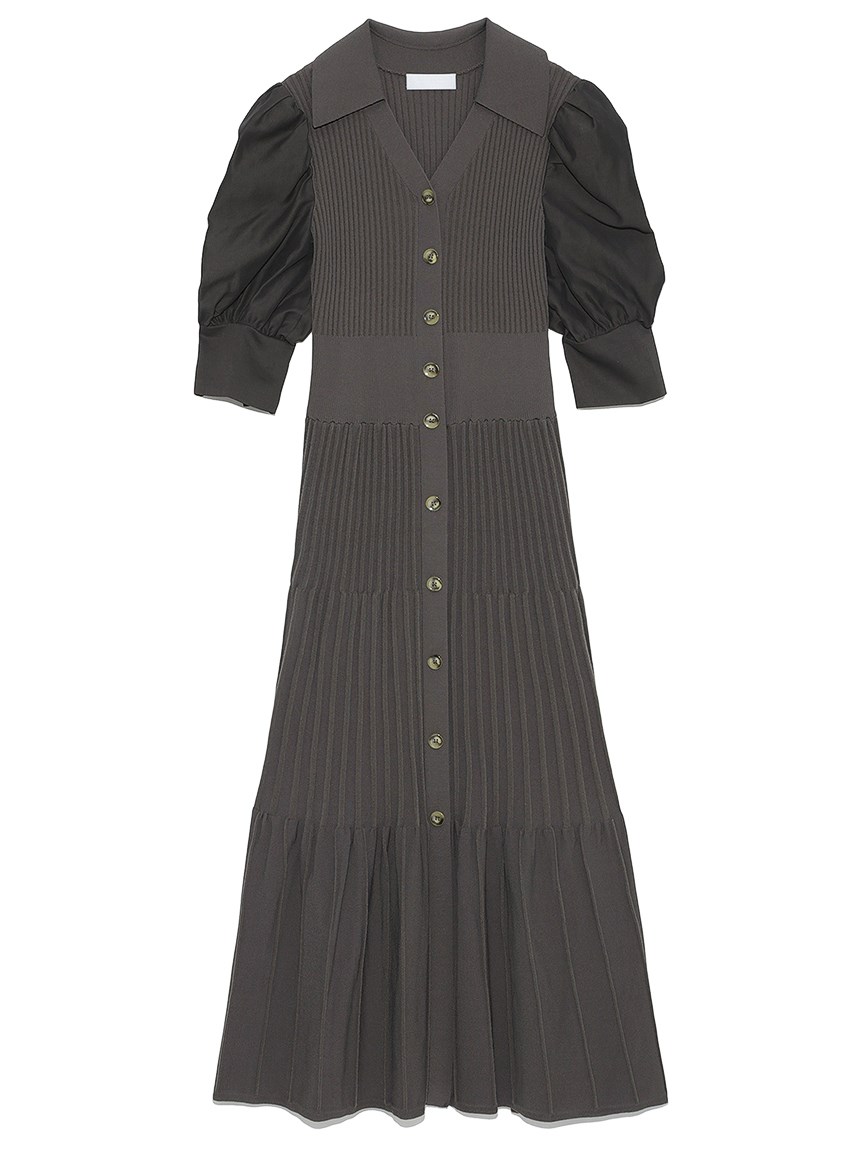 襟付きニットマーメイドワンピース(ニットワンピース)|DRESS(ドレス ...