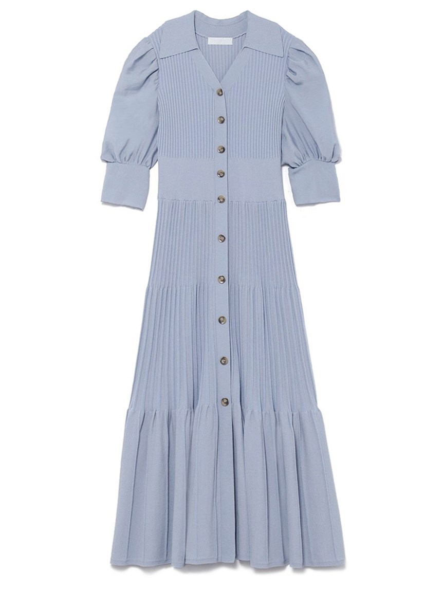 襟付きニットマーメイドワンピース(ニットワンピース)|DRESS(ドレス ...