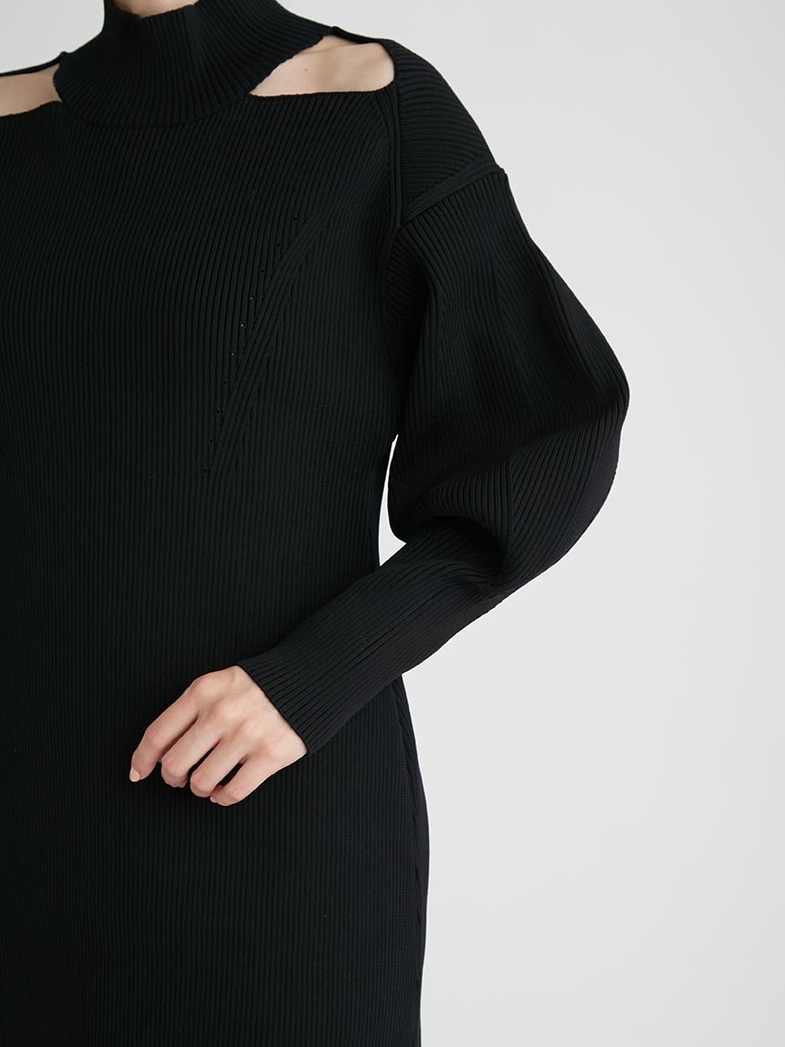 カットアウトニットワンピース(ニットワンピース)|DRESS(ドレス