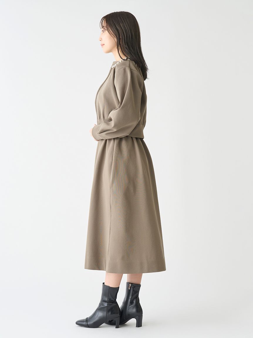 フィット＆フレアノースリニットワンピース(ニットワンピース)｜DRESS