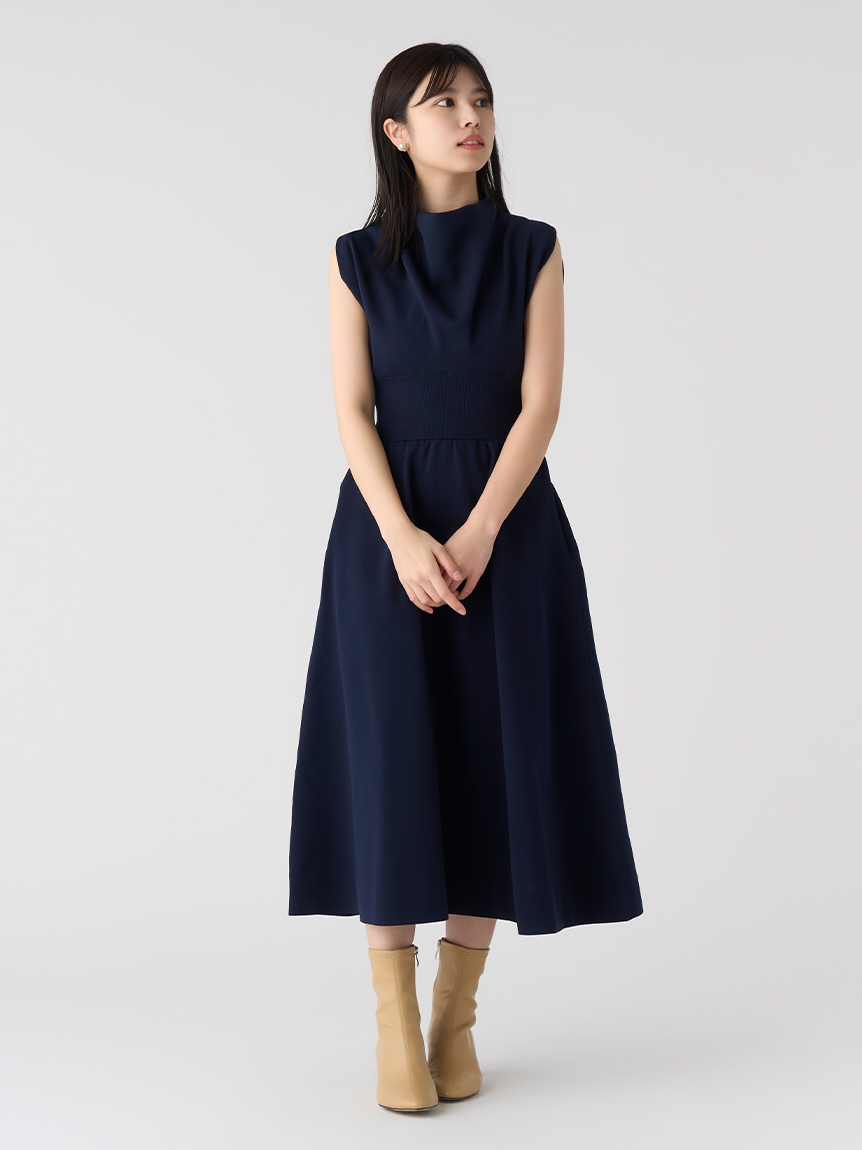 ドレープネックニットワンピース(ニットワンピース)｜DRESS（ドレス 